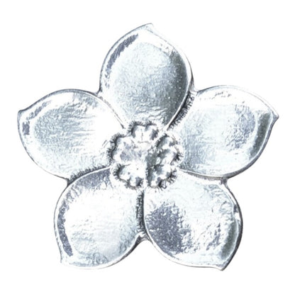Forget-Me-Not Brooch, Handcast Pewter Brooch, Polished Finish