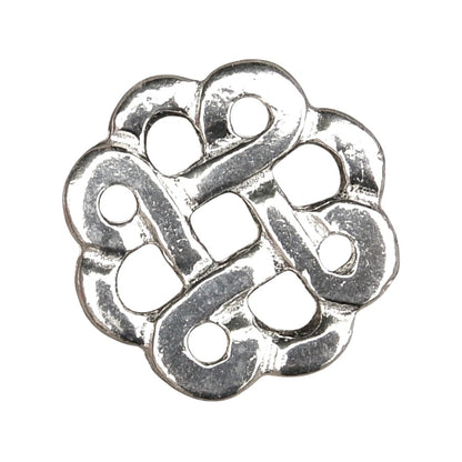 Celtic Quaternary Knot Brooch, Handcast Pewter, Polished Finish