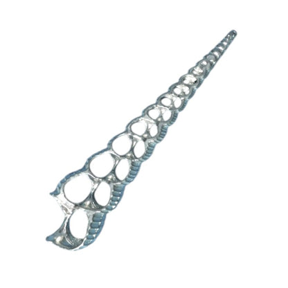 Spiral Shell Brooch, Handcast Pewter, Polished Finish