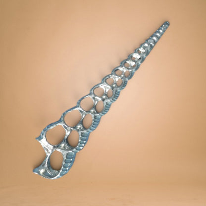 Spiral Shell Brooch, Handcast Pewter, Polished Finish