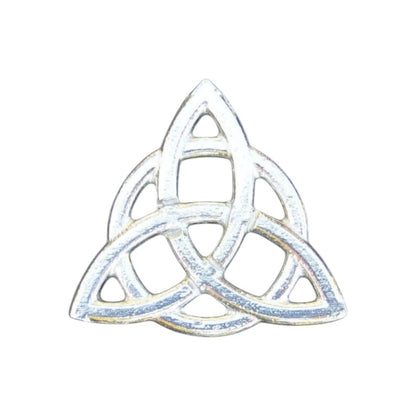 Trinity Knot Brooch (Triquetra), Handcast Pewter, Polished Finish