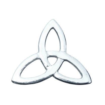 Triquetra Brooch (Trinity Knot), Handcast Pewter, Polished Finish