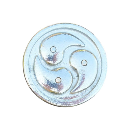 Triskelion Brooch (Round Design), Handcast Pewter, Polished Finish