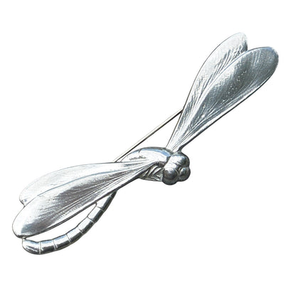 Dragonfly Brooch (Vintage Style), Handcast Pewter, Polished Finish