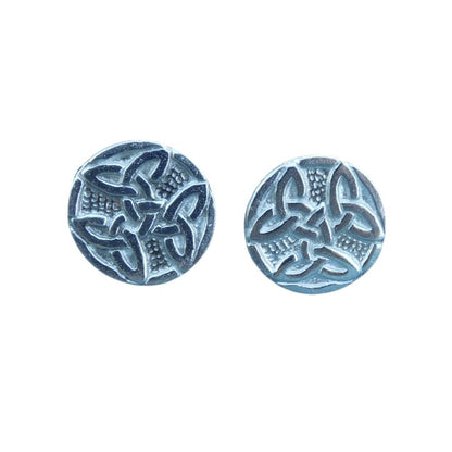 Celtic Knot Cufflinks, Handcast Pewter Cufflinks, Polished Finish