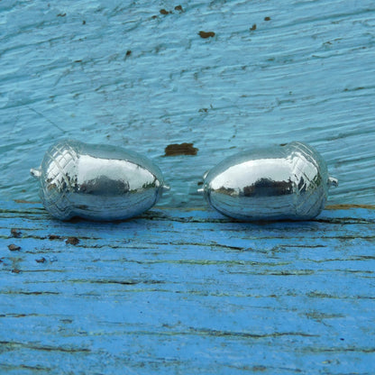 Acorn Cufflinks, Handcast Pewter Cufflinks, Polished Finish