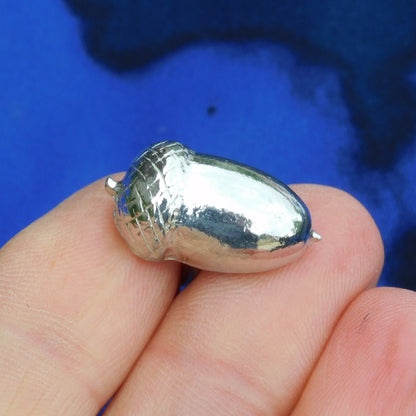 Acorn Cufflinks, Handcast Pewter Cufflinks, Polished Finish