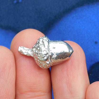 Acorn Cufflinks (Hand-Carved Design), Handcast Pewter Cufflinks, Polished Finish
