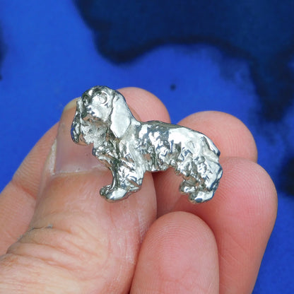 Cocker Spaniel Cufflinks, Handcast Pewter Cufflinks, Polished Finish