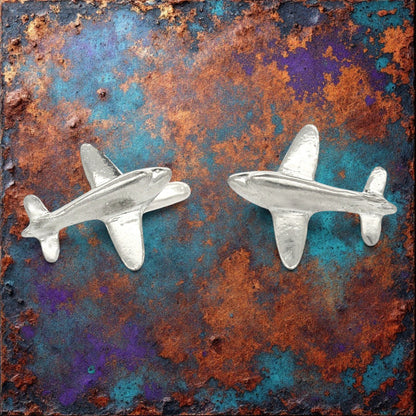 Douglas DC3 Cufflinks, Handcast Pewter Cufflinks, Polished Finish