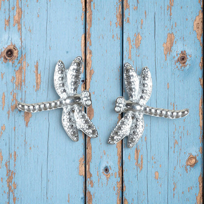 Dragonfly Cufflinks (3D Design), Handcast Pewter Cufflinks, Polished Finish