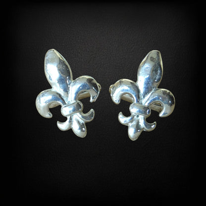 Fleur de Lys Cufflinks, Handcast Pewter with a Highly Polished Finish