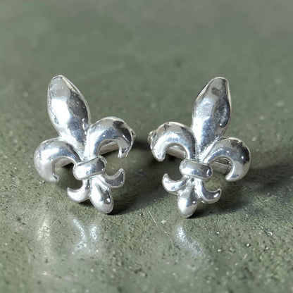 Fleur de Lys Cufflinks, Handcast Pewter with a Highly Polished Finish