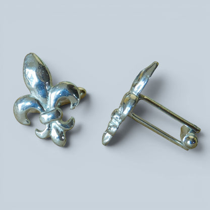 Fleur de Lys Cufflinks, Handcast Pewter with a Highly Polished Finish