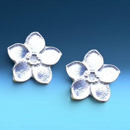 Forget Me Not Cufflinks, Handcast Cufflinks, Polished Finish
