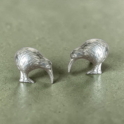 Kiwi Cufflinks, Handcast Cufflinks, Polished Finish