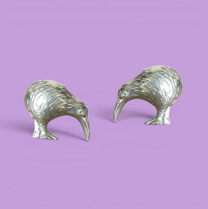 Kiwi Cufflinks, Handcast Cufflinks, Polished Finish