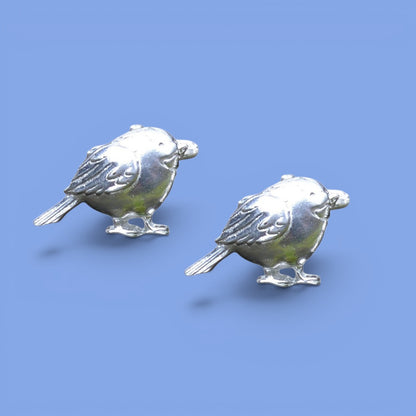 Robin Cufflinks, Handcast Pewter Cufflinks, Polished Finish