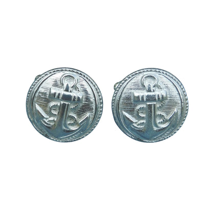 Anchor Cufflinks (Nautical Design), Handcast Pewter Cufflinks, Polished Finish