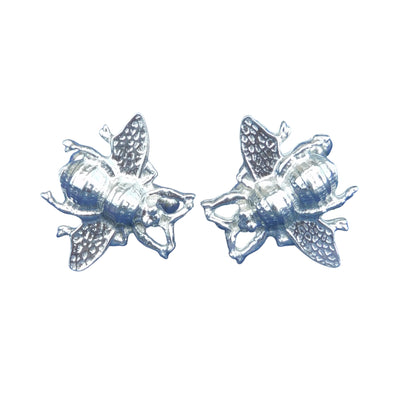 Bee Cufflinks, Handcast Pewter Cufflinks, Polished Finish