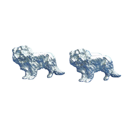 Cavalier King Charles Spaniel Cufflinks, Handcast Pewter Cufflinks, Polished Finish