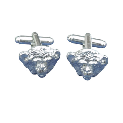 Chimpanzee Cufflinks, Handcast Pewter Cufflinks, Polished Finish