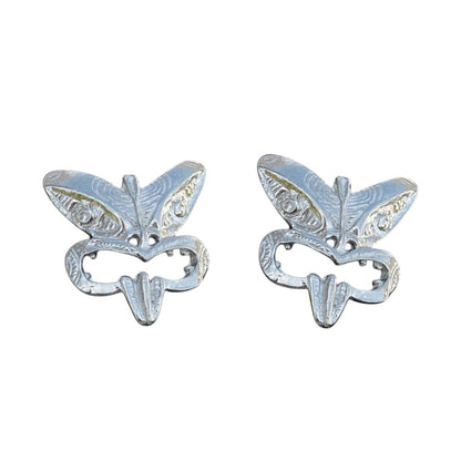 Maori Tiki Cufflinks (Traditional Design), Handcast Pewter Cufflinks, Polished Finish