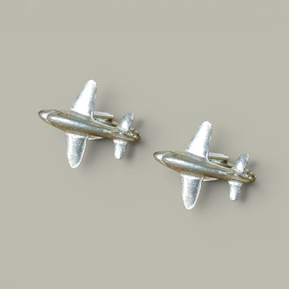 Douglas DC3 Cufflinks, Handcast Pewter Cufflinks, Polished Finish