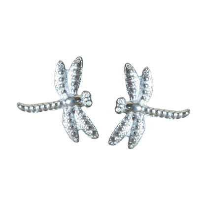 Dragonfly Cufflinks (3D Design), Handcast Pewter Cufflinks, Polished Finish
