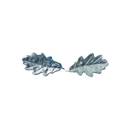 Oak Leaf Cufflinks (Medium Design), Handcast Pewter Cufflinks, Polished Finish