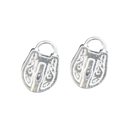 Padlock Cufflinks, Handcast Pewter Cufflinks, Polished Finish