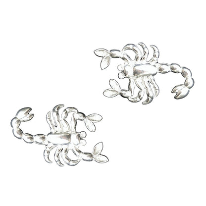 Scorpion Cufflinks, Handcast Pewter Cufflinks, Polished Finish