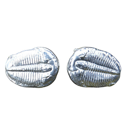 Trilobite Cufflinks, Handcast Pewter Cufflinks, Polished Finish