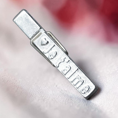 Je T’aime Clothes Peg Fridge Magnet, Pewter Clothes Peg with Heart