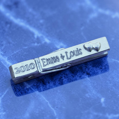 Personalised Pewter Clothes Peg Paperweight and Photo Holder