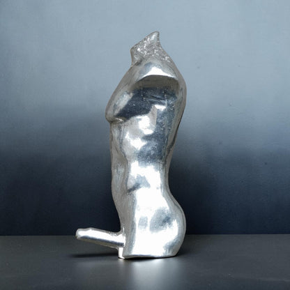 Torso Figurine, Miniature Male Torso, X Rated, Handmade Pewter