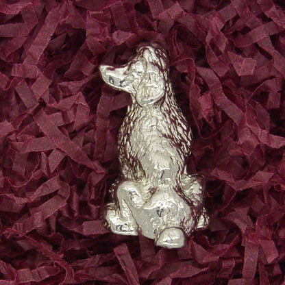 Poodle Figurine, Lucky Poodle, Miniature, Dog Totem, Handmade, in Fine Pewter, by William Sturt
