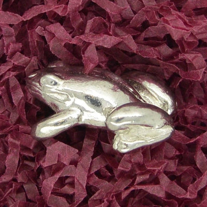 Frog Figurine, Frog Miniature, Symbol of Transformation & Renewal, Collectable Frog, Handmade, in Fine Pewter, by William Sturt