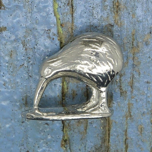 Kiwi Figurine, Kiwi Bird From New Zealand, Handmade, in Fine Pewter, by William Sturt