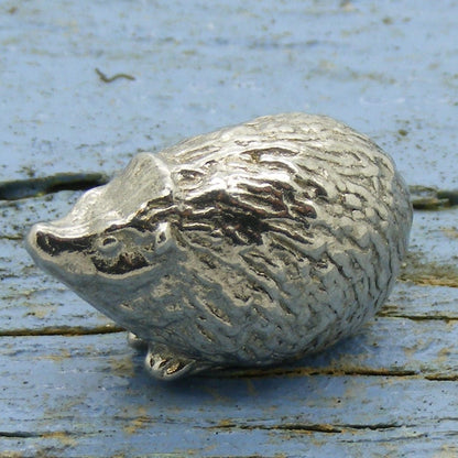 Hedgehog Figurine, Hedgehog Collectable, Hedgehog Totem, Handmade, in Fine Pewter, by William Sturt