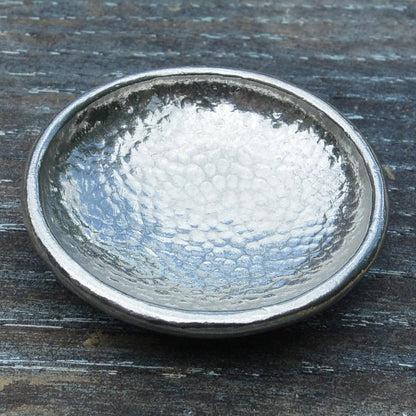 Beaten Pewter Ring Dish, Handmade by William Sturt – Artisan Jewelry Bowl or Trinket Dish