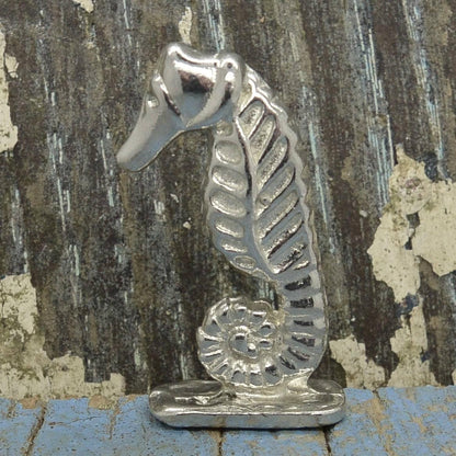 Seahorse Figurine, Miniature Seahorse, Handmade, in Fine Pewter, by William Sturt