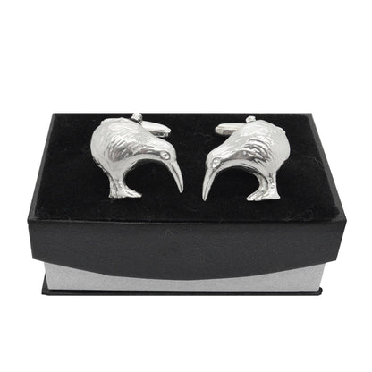 Kiwi Cufflinks, Handcast Cufflinks, Polished Finish