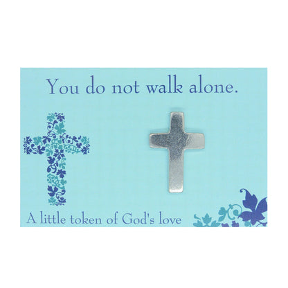 Gift Card with Cross, Religious Greetings Card, Confirmation Gift, With Handmade Pewter Cross, by William Sturt