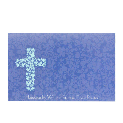 Gift Card with Cross, Religious Greetings Card, Confirmation Gift, With Handmade Pewter Cross, by William SturtTenth wedding gift