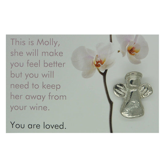 Angel Guardian, Get Better Soon, Greeting Cards, Message Card With Angel Pocket Token, Hand Made Angel, Hand Cast by William Sturt