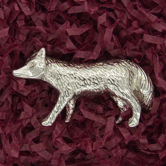 Fox Figurine, Fox Gift, Handmade, In Fine Pewter, by William Sturt
