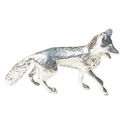 Tiny Fox Figurine, Fox Gift, Handmade, In Fine Pewter, by William Sturt
