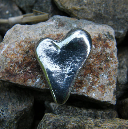 Heart Gift Card, Heart Greetings Card, All of Me Loves All of You, With Handmade Pewter Heart, Handmade by William Sturt