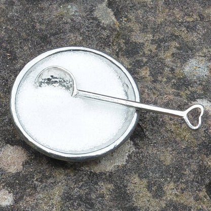 Beaten Pewter Salt Bowl with Spoon, Handmade by William Sturt – Small Artisan Salt Cellar